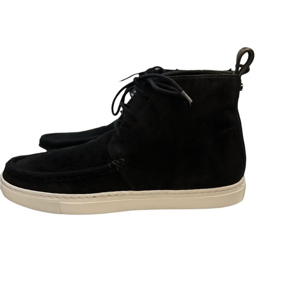 Lafayette 148 Audra hightop sneaker Size 36 black Nappa Leather with White Sole - Picture 3 of 12